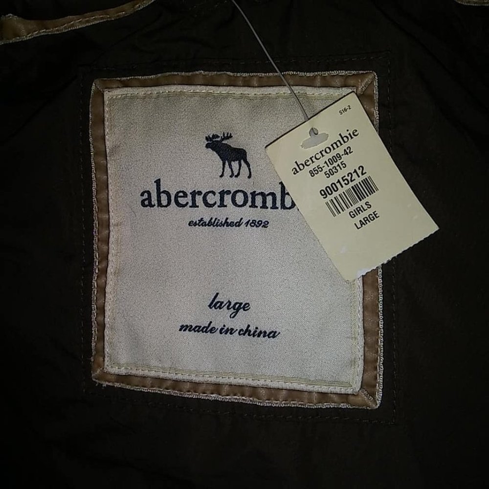 Abercrombie Size L Girls Brown Down Puffer Vest - Picture 9 of 10